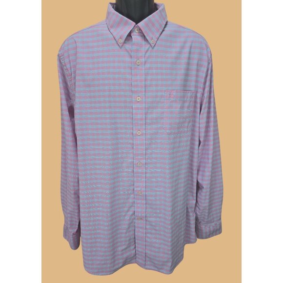 Southern Tide Other - Southern Tide Mens Intercoastal Pink Check Performance Shirt XL